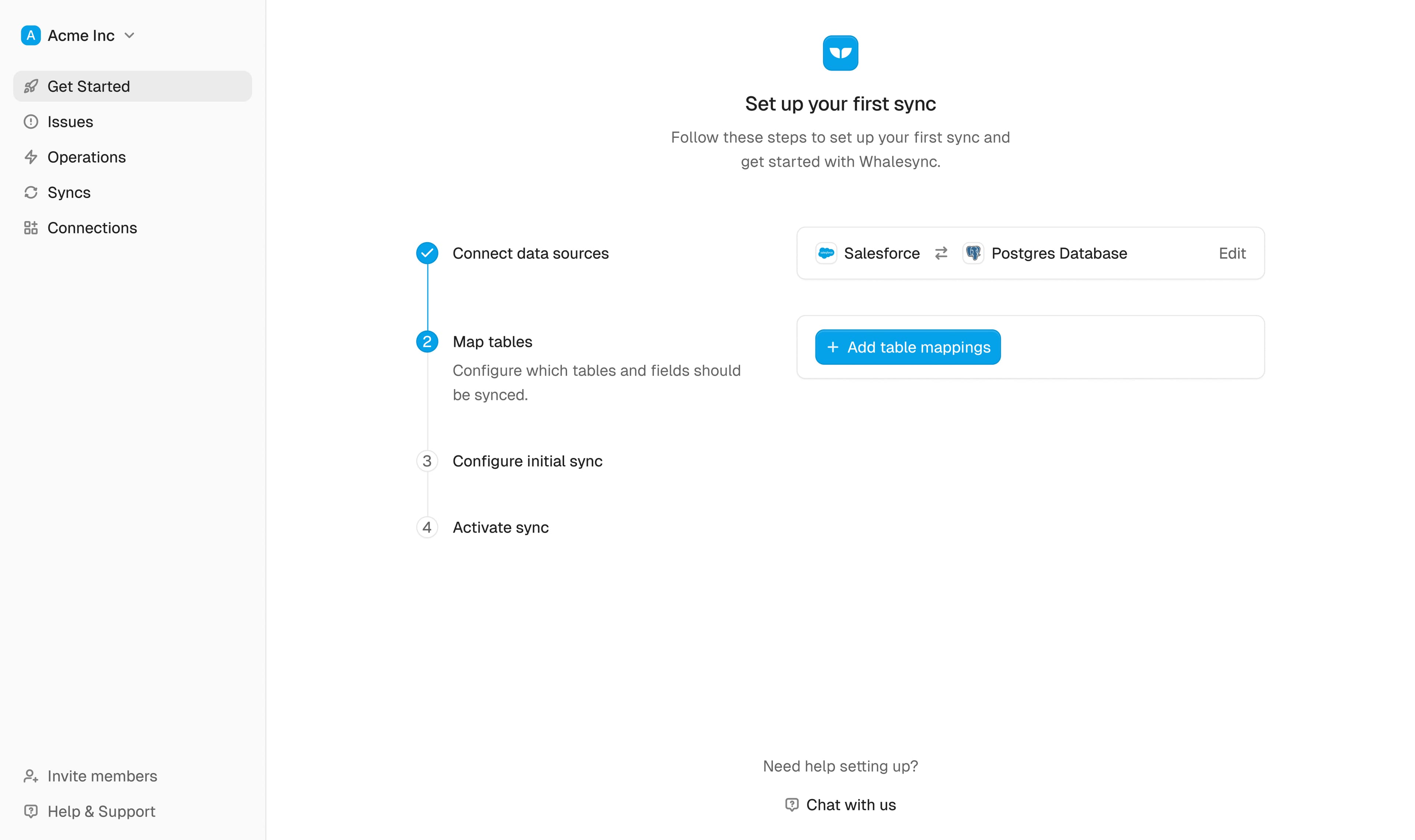 Whalesync Get Started